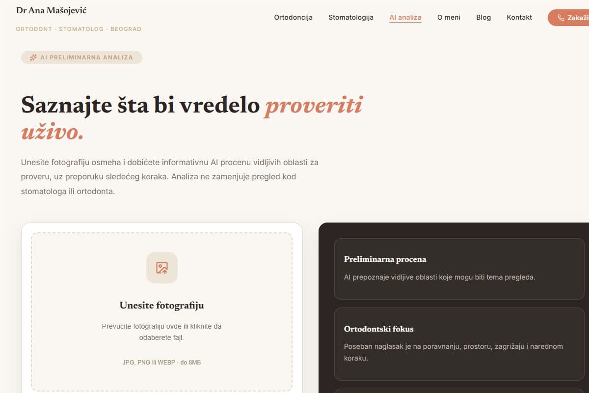 Ortoana, aperçu du site en ligne